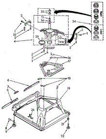 Machine Base parts for Kenmore Washer 110.81921100 (11081921100, 110 81921100) from AppliancePartsPros.com