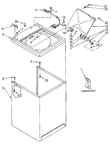 Top And Cabinet parts for Kenmore Washer 110.81921110 (11081921110, 110 81921110) from AppliancePartsPros.com
