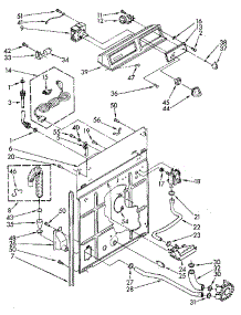 Console And Rear Panel parts for Kenmore Washer 110.81921110 (11081921110, 110 81921110) from AppliancePartsPros.com
