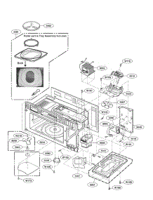 Interior Fig 1 parts for Kenmore Microwave 721.88502800 (72188502800, 721 88502800) from AppliancePartsPros.com