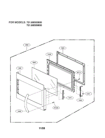 Door Parts parts for Kenmore Microwave 721.88502800 (72188502800, 721 88502800) from AppliancePartsPros.com