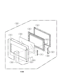 Door Parts parts for Kenmore Microwave 721.88503800 (72188503800, 721 88503800) from AppliancePartsPros.com