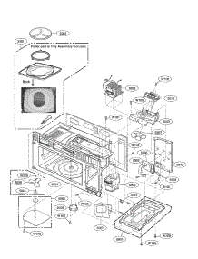 Interior Fig 1 parts for Kenmore Microwave 721.88503800 (72188503800, 721 88503800) from AppliancePartsPros.com