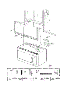 Installation Parts parts for Kenmore Microwave 721.88513900 (72188513900, 721 88513900) from AppliancePartsPros.com
