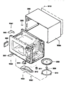 Oven Cavity parts for Kenmore Microwave 721.89253590 (72189253590, 721 89253590) from AppliancePartsPros.com