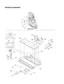 Machine Compartment parts for Kenmore Refrigerator 596.62842100 (59662842100, 596 62842100) from AppliancePartsPros.com