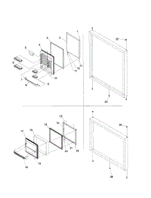 Door Assembly parts for Kenmore Refrigerator 596.62842100 (59662842100, 596 62842100) from AppliancePartsPros.com
