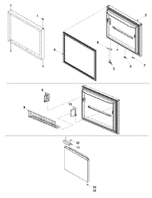 Freezer Door parts for Kenmore Refrigerator 596.63822200 (59663822200, 596 63822200) from AppliancePartsPros.com