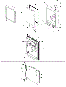 Refrigerator Door parts for Kenmore Refrigerator 596.63824200 (59663824200, 596 63824200) from AppliancePartsPros.com