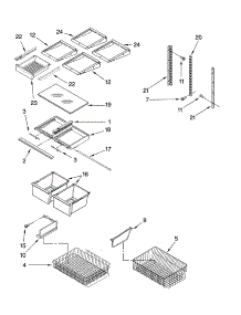 Shelf Parts parts for Kenmore Refrigerator 596.66039702 (59666039702, 596 66039702) from AppliancePartsPros.com