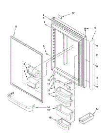 Refrigerator Door Parts parts for Kenmore Refrigerator 596.66039702 (59666039702, 596 66039702) from AppliancePartsPros.com