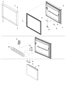 Freezer Door parts for Kenmore Refrigerator 596.66902300 (59666902300, 596 66902300) from AppliancePartsPros.com