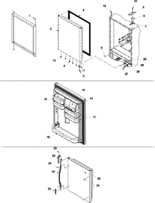 Refrigerator Door parts for Kenmore Refrigerator 596.66902301 (59666902301, 596 66902301) from AppliancePartsPros.com