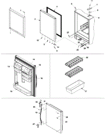 Refrigerator Door parts for Kenmore Refrigerator 596.66942400 (59666942400, 596 66942400) from AppliancePartsPros.com