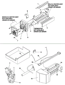 Optional Ice Maker Kit Ic11b P1328003w parts for Kenmore Refrigerator 596.66942401 (59666942401, 596 66942401) from AppliancePartsPros.com