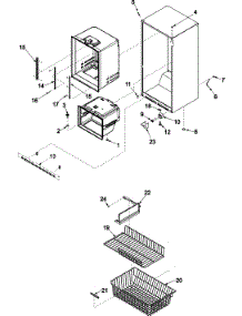 Interior Cabinet & Freezer Shelving parts for Kenmore Refrigerator 596.66944400 (59666944400, 596 66944400) from AppliancePartsPros.com