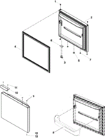 Freezer Door parts for Kenmore Refrigerator 596.66992400 (59666992400, 596 66992400) from AppliancePartsPros.com