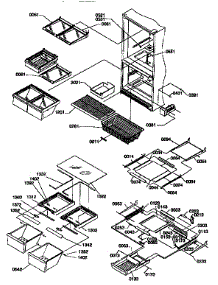 Shelving Assemblies parts for Kenmore Refrigerator 596.67272790 (59667272790, 596 67272790) from AppliancePartsPros.com