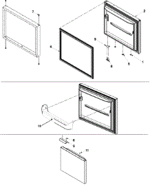 Freezer Door parts for Kenmore Refrigerator 596.67902600 (59667902600, 596 67902600) from AppliancePartsPros.com