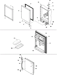 Refrigerator Door parts for Kenmore Refrigerator 596.67902600 (59667902600, 596 67902600) from AppliancePartsPros.com