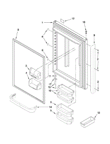 Refrigerator Door Parts parts for Kenmore Refrigerator 596.67993604 (59667993604, 596 67993604) from AppliancePartsPros.com