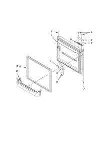 Freezer Door Parts parts for Kenmore Refrigerator 596.67993604 (59667993604, 596 67993604) from AppliancePartsPros.com