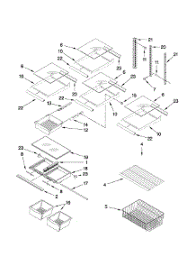 Shelf Parts parts for Kenmore Refrigerator 596.67993604 (59667993604, 596 67993604) from AppliancePartsPros.com