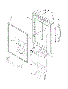 Refrigerator Door Parts parts for Kenmore Refrigerator 596.68042802 (59668042802, 596 68042802) from AppliancePartsPros.com