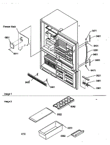 Door Handles / Accessories parts for Kenmore Refrigerator 596.68142790 (59668142790, 596 68142790) from AppliancePartsPros.com