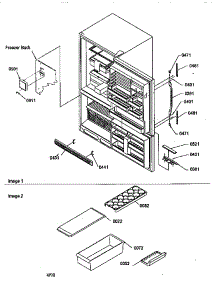 Door Handles / Accessories parts for Kenmore Refrigerator 596.68147790 (59668147790, 596 68147790) from AppliancePartsPros.com