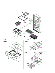 Shelving Assembly parts for Kenmore Refrigerator 596.69144000 (59669144000, 596 69144000) from AppliancePartsPros.com