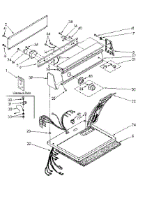 Top And Console Parts parts for Kenmore Dryer 110.87467900 (11087467900, 110 87467900) from AppliancePartsPros.com