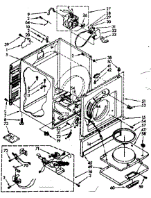 Cabinet Parts parts for Kenmore Dryer 110.87470600 (11087470600, 110 87470600) from AppliancePartsPros.com