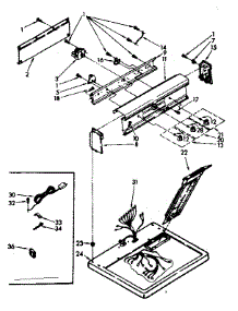 Top And Console Parts parts for Kenmore Dryer 110.87475630 (11087475630, 110 87475630) from AppliancePartsPros.com