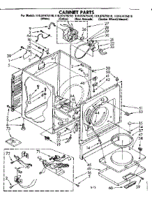 Cabinet Parts parts for Sears Dryer 11087475810 from AppliancePartsPros.com