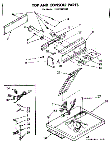 Top And Console Parts parts for Sears Dryer 11087475900 from AppliancePartsPros.com