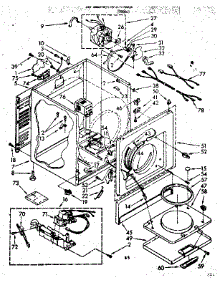 Cabinet Parts parts for Kenmore Dryer 110.87475930 (11087475930, 110 87475930) from AppliancePartsPros.com
