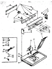 Top And Console Parts parts for Kenmore Dryer 110.87475930 (11087475930, 110 87475930) from AppliancePartsPros.com