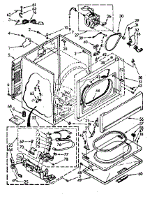 Cabinet Parts parts for Kenmore Dryer 110.87477310 (11087477310, 110 87477310) from AppliancePartsPros.com