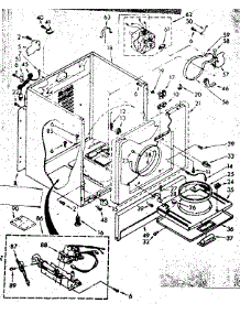 Cabinet Parts parts for Kenmore Dryer 110.87515120 (11087515120, 110 87515120) from AppliancePartsPros.com