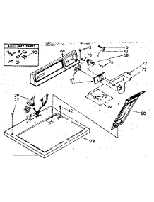 Top And Console Parts parts for Kenmore Dryer 110.87515120 (11087515120, 110 87515120) from AppliancePartsPros.com