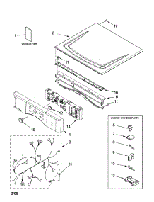 Top And Console Parts parts for Kenmore Dryer 110.87531702 (11087531702, 110 87531702) from AppliancePartsPros.com
