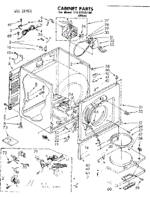 Cabinet Parts parts for Sears Dryer 11087535100 from AppliancePartsPros.com