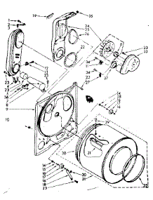 Bulkhead Parts parts for Kenmore Dryer 110.87535120 (11087535120, 110 87535120) from AppliancePartsPros.com