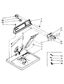 Top And Console Assembly parts for Kenmore Dryer 110.87535120 (11087535120, 110 87535120) from AppliancePartsPros.com