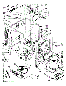 Cabinet Parts parts for Kenmore Dryer 110.87535120 (11087535120, 110 87535120) from AppliancePartsPros.com