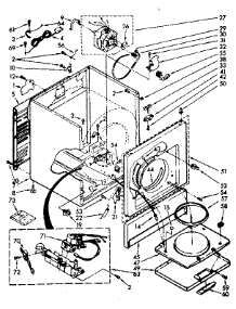 Cabinet Parts parts for Kenmore Dryer 110.87556110 (11087556110, 110 87556110) from AppliancePartsPros.com