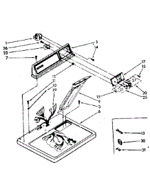 Top And Console Parts parts for Kenmore Dryer 110.87556110 (11087556110, 110 87556110) from AppliancePartsPros.com
