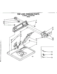 Top And Console Parts parts for Sears Dryer 11087557100 from AppliancePartsPros.com