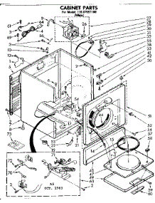 Cabinet Parts parts for Sears Dryer 11087557100 from AppliancePartsPros.com